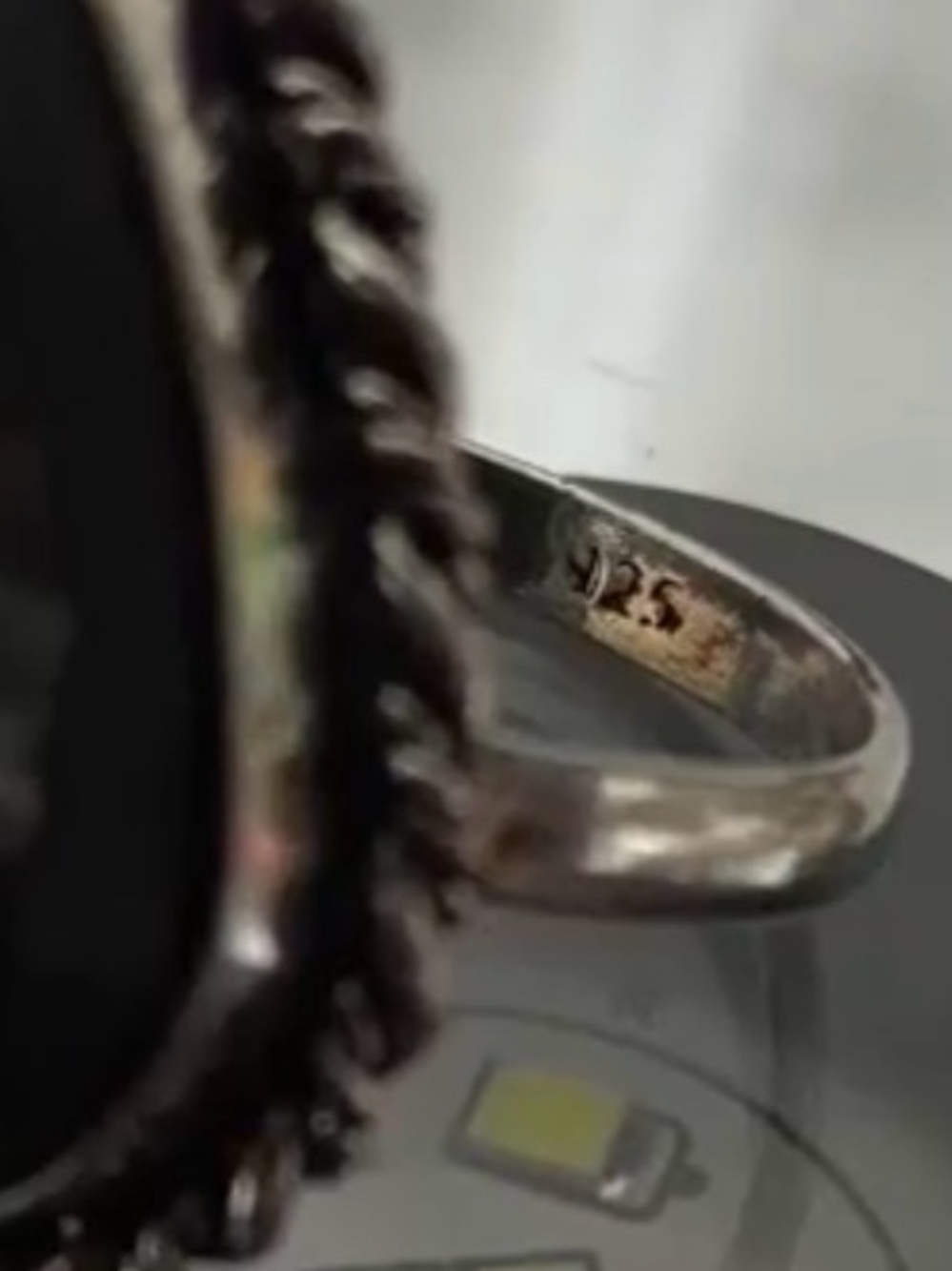 Rough Tourmaline 925 Ring. Size 9 - Picture 6 of 6